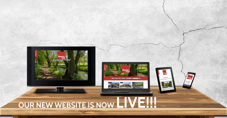Blog post header image for 'Our new website is now LIVE!!!' showing the responsive view